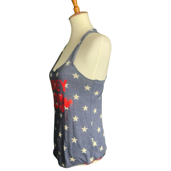 Alternative Earth Disney Kid Tank Top Girls Medium Razor Back Patriotic Blue Red - Picture 3 of 8